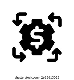adaptability glyph icon. Strong and solid vector icon for websites, mobile interfaces, presentations, and visual branding. High quality and easy to edit.