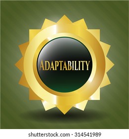 Adaptability gold shiny badge