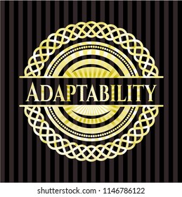 Adaptability golden badge or emblem