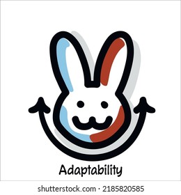 Anpassungsfähigkeit handgezeichnetes Skript, Sketchnotensymbol. Minimale Vektorgrafik. Bearbeitbare Umrisse, Farbe, Schatten. Infografiken-Symbol