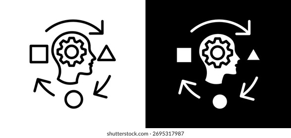 Icono de adaptabilidad Ilustración vectorial de doble estilo