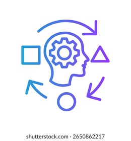 Adaptability Icon Line Gradient Vector Illustration