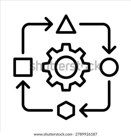 Adaptability icon line vector illustration