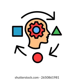 Adaptability Icon Lineal Color Vector Illustration