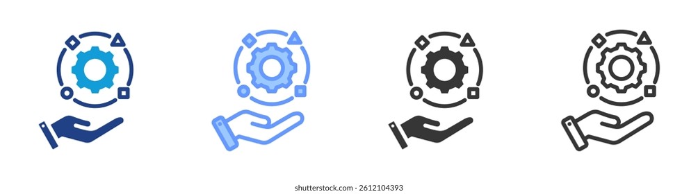 Adaptability icon set multiple style collection