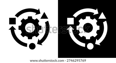 Adaptability Icon Set Vector Collection Isolated In Black And White