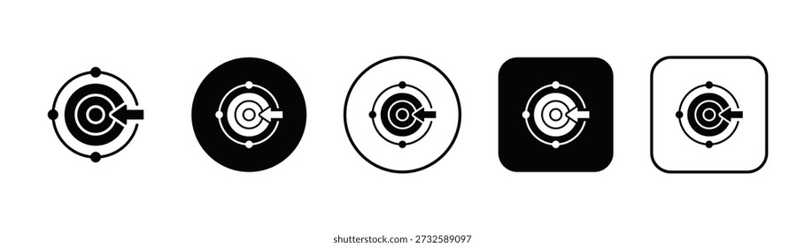 Icono de adaptabilidad Estilo de fondo blanco y negro