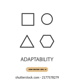 adaptability icons  symbol vector elements for infographic web