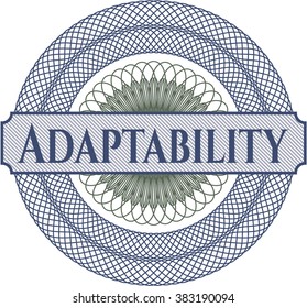 Adaptabilidad dentro del emblema o rosette del estilo del dinero