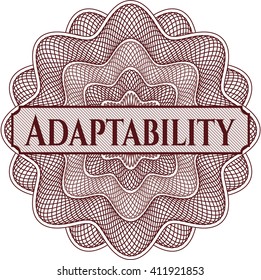 Adaptability inside money style emblem or rosette