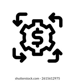 adaptability line icon. Clean and minimalist vector icon for websites, mobile apps, presentations, and logos. Fully scalable and customizable for any project.
