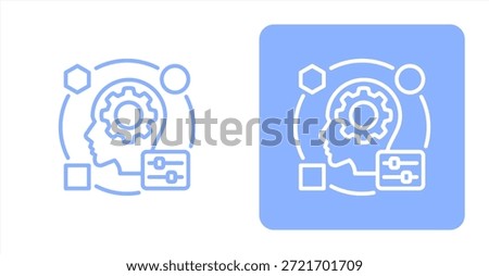 Adaptability LineTwo-tone color and contrasting background icon illustration