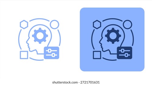 Adaptabilidad MezcladoIlustración de color de dos tonos y fondo contrastante