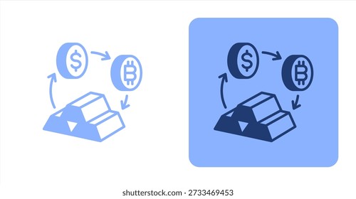 Adaptabilidad Mezclado Color de dos tonos e ilustración de icono de fondo contrastante