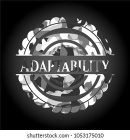 Adaptability on grey camo texture