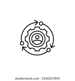 Adaptability Outline Icon. linear style sign for mobile concept and web design. Outline vector icon. Symbol, logo illustration