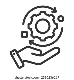 Adaptability Outline Icon Vector Illustration