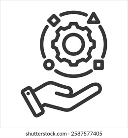 Adaptability Outline Icon Vector Illustration