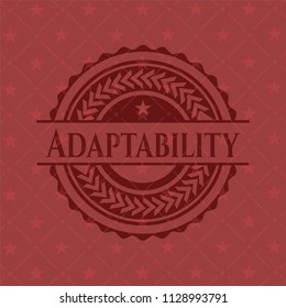 Adaptability realistic red emblem