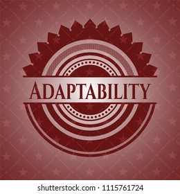 Adaptability red emblem. Retro