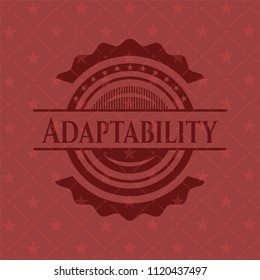 Adaptability retro style red emblem