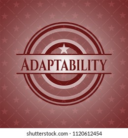 Adaptability retro style red emblem