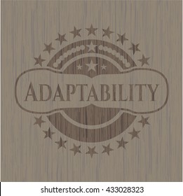 Adaptability retro style wood emblem