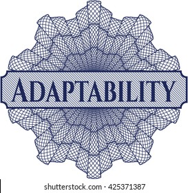 Adaptability rosette or money style emblem