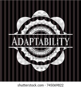 Adaptability silver emblem or badge