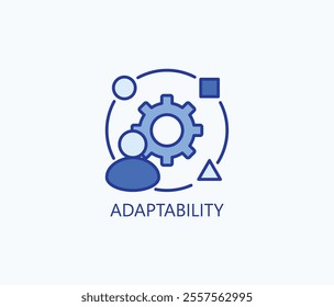 Adaptability vector, icon or logo sign symbol illustration