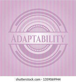 Adaptability vintage pink emblem