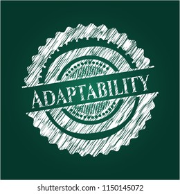 Adaptability written on a blackboard