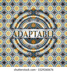 Adaptable arabic emblem. Arabesque decoration.