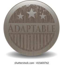 Tarjeta adaptable con fondo de madera