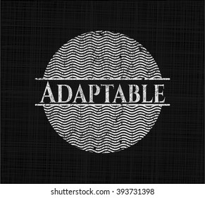 Adaptierbares Kreide-Emblem, Retro-Stil, Kreide- oder Kreidestruktur