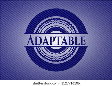 Adaptable emblem with jean high quality background