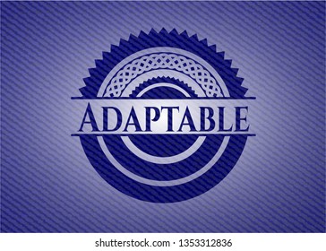 Adaptable emblem with jean high quality background