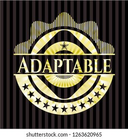 Adaptable golden badge or emblem