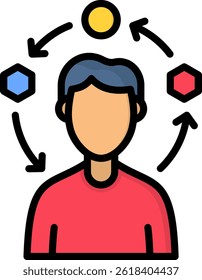 Adaptable Icon Lineal Color Vector Illustration