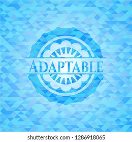 Adaptable light blue mosaic emblem