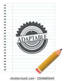 Adaptable pencil effect. Vector Illustration. Detailed.