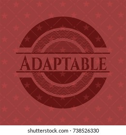 Adaptable red emblem. Vintage.