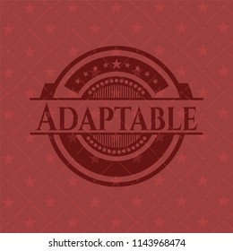 Adaptable retro style red emblem