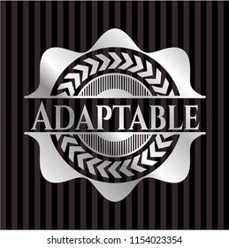 Adaptable silvery emblem or badge