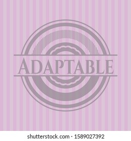 Adaptable vintage pink emblem. Vector Illustration. Detailed.