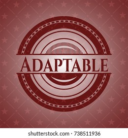 Adaptable vintage red emblem
