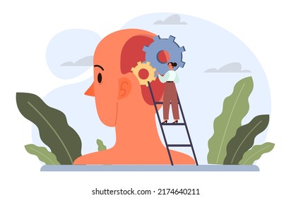 Adaptation concept. Settings' changing to adopt to different situation. Change or evolve in uncertainty to survive and success, resilience or flexibility. Flat vector illustration