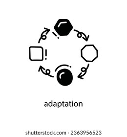 Adaptation doodle Icon Design illustration. Agriculture Symbol on White background EPS 10 File