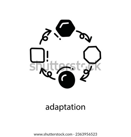 Adaptation doodle Icon Design illustration. Agriculture Symbol on White background EPS 10 File