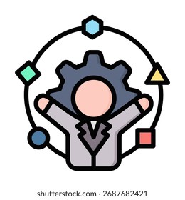 Adaptionssymbolelement für Design